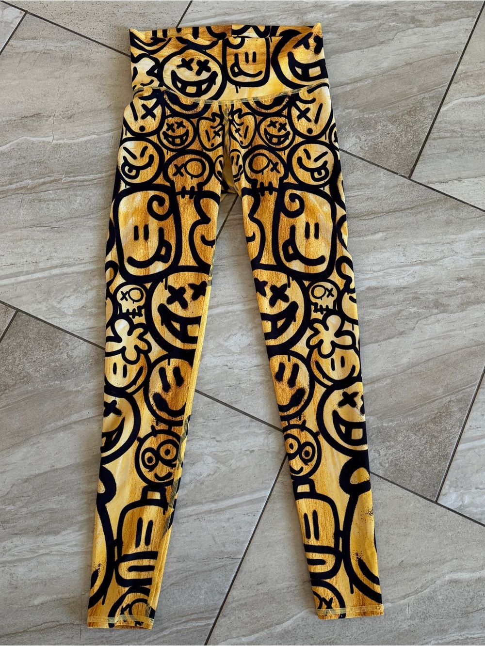Niyama Sol Yellow & Black Happy Leggings
